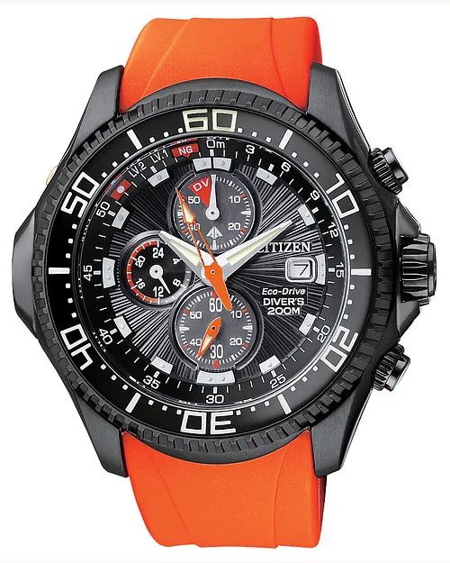 CITIZEN プロマスター エアダイバー200M DEPTH METER Promaster Depth Meter Black Dial Polyurethane Strap BJ2118